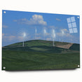 Acrylic print of the Palouse region in Washington, showcasing rolling hills in vibrant green tones.