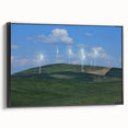 Black and white landscape art of the Palouse region on framed canvas, ideal for bedroom wall decor.