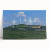 Black and white photograph of Palouse hills on stretched canvas, ideal for kitchen wall art or bedroom decor.