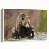 Vintage poster art of Grand Tetons in Wyoming, featuring colorful art on extra large framed canvas.