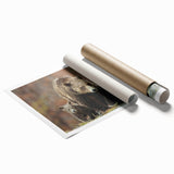 Extra large rolled print of Wyoming's Grand Tetons in muted earth tones, ideal for classy bathroom wall art.