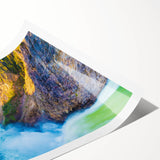 Extra large rolled print featuring line art flowers with subtle colors, ideal for large living room wall art.