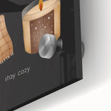 Large abstract wall art featuring warm autumnal hues on acrylic glass.