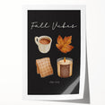 Rolled canvas print of an autumn-themed floral design in warm orange and red tones, suitable for dining room wall art.