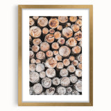 Abstract art print featuring textured white and blue strokes on a large canvas, framed in gold, ideal for living room decor.