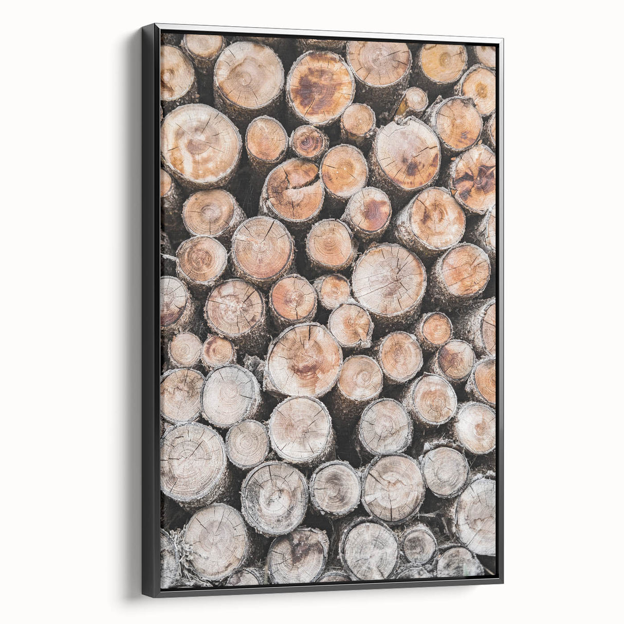 Winter landscape painting in black and white on framed canvas, ideal for bedroom wall decor.