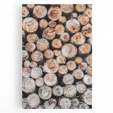 Winter-themed black and white photographic print on stretched canvas, ideal for kitchen wall art.