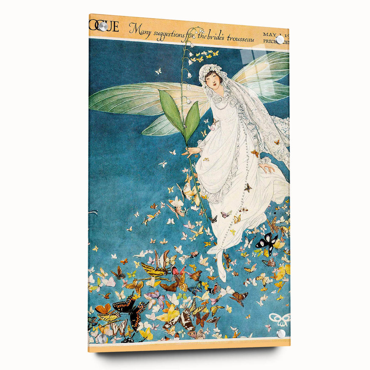 Vogue Art Print - 1915 Whimsical Bride Illustration Wall Decor