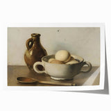 Extra large rolled print of a floral art piece in muted earth tones, ideal for dining room or bathroom wall decor.