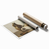 Extra large rolled print featuring delicate floral art in soft pastel shades.