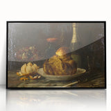 Large abstract wall art featuring geometric shapes in bold black and white, framed in black acrylic.