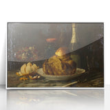 Art deco style poster featuring geometric patterns in black and white, acrylic print framed in white.