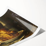 Extra large rolled print featuring black and white line art of flowers, ideal for large living room wall art.