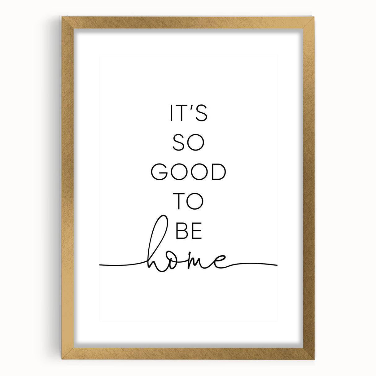 Modern Typography Wall Art - "It's So Good to Be Home" Print