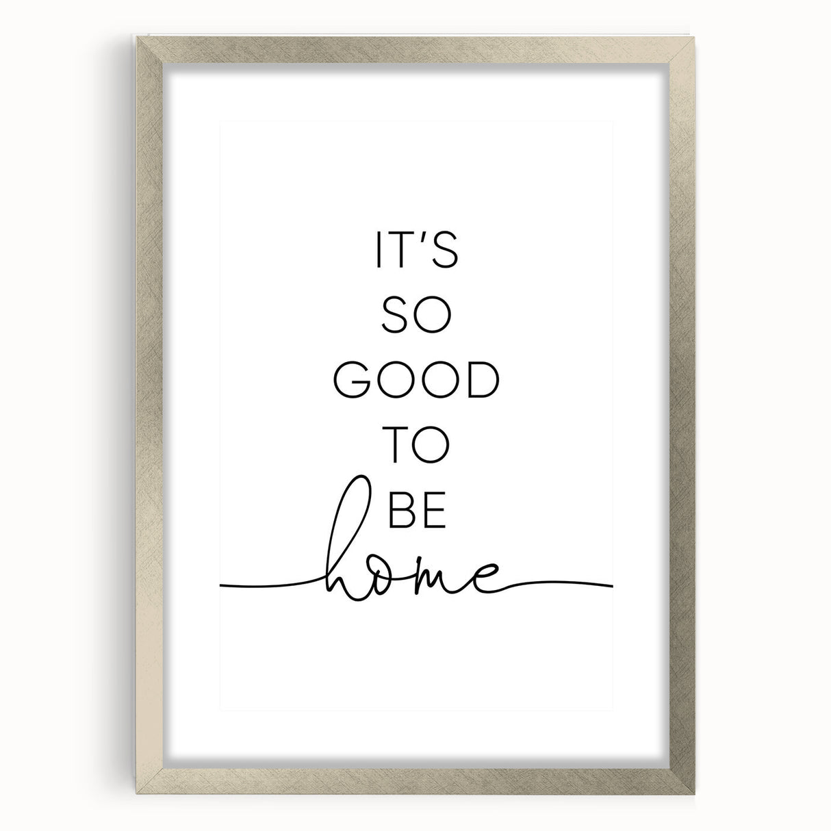 Modern Typography Wall Art - "It's So Good to Be Home" Print