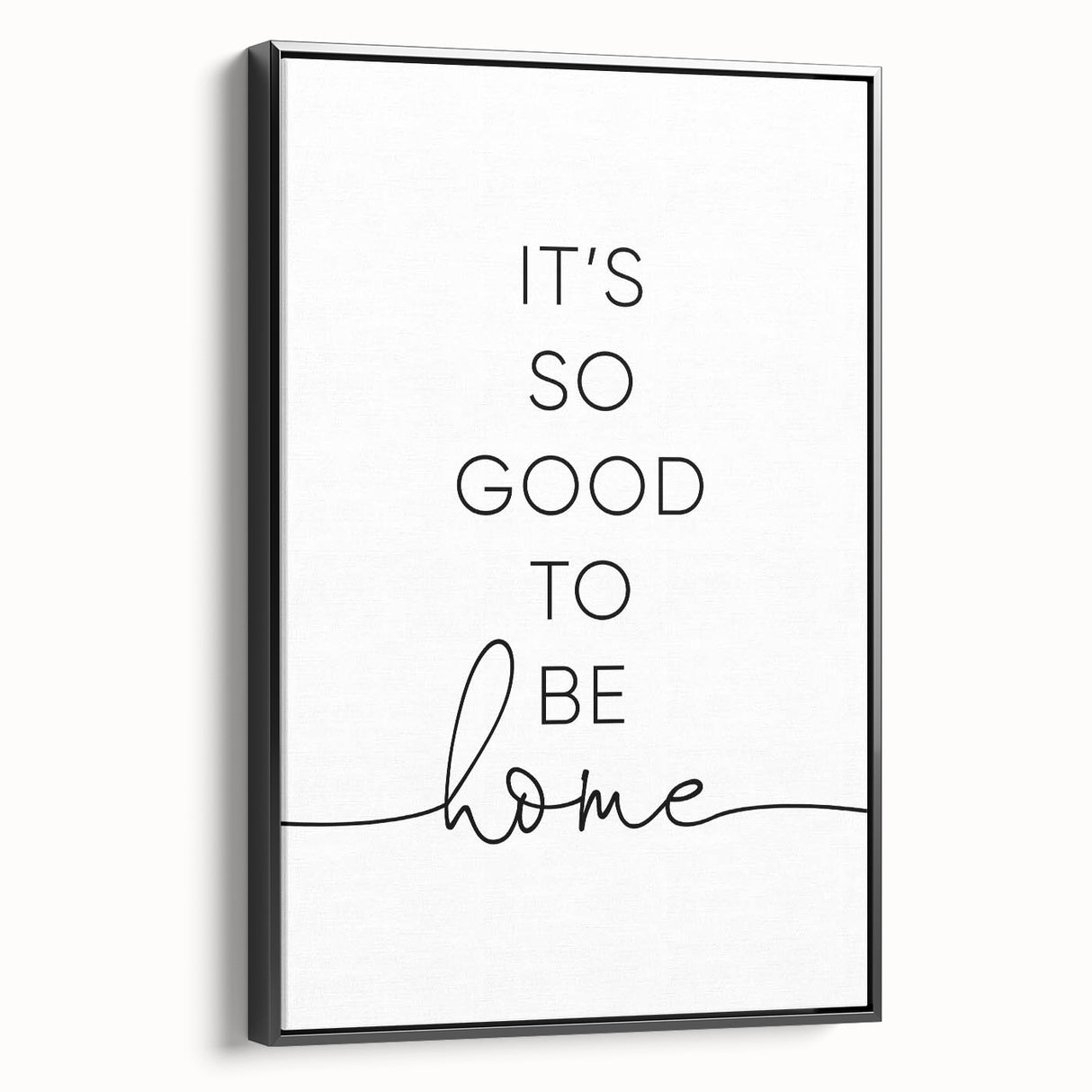 Modern Typography Wall Art - "It's So Good to Be Home" Print