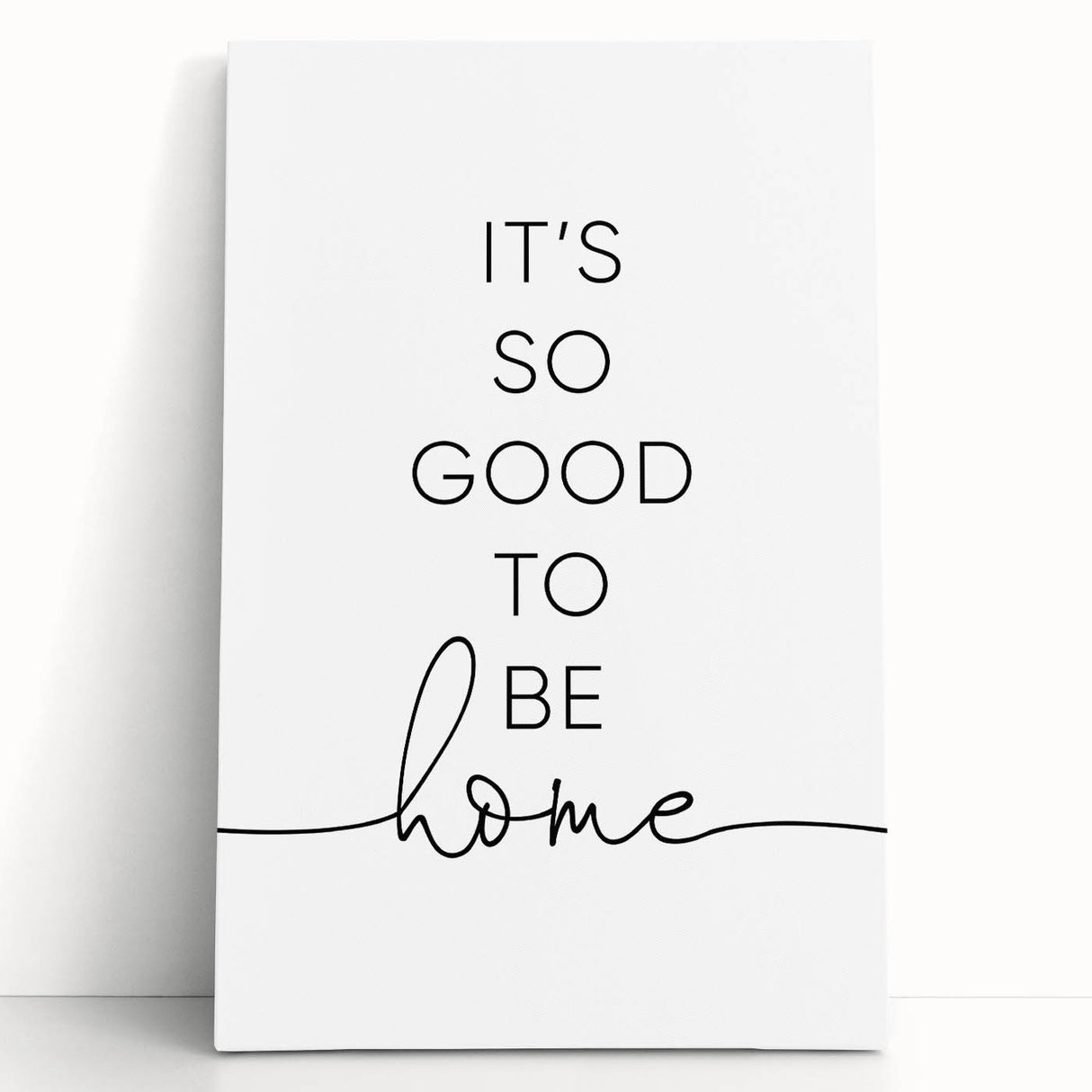 Modern Typography Wall Art - "It's So Good to Be Home" Print