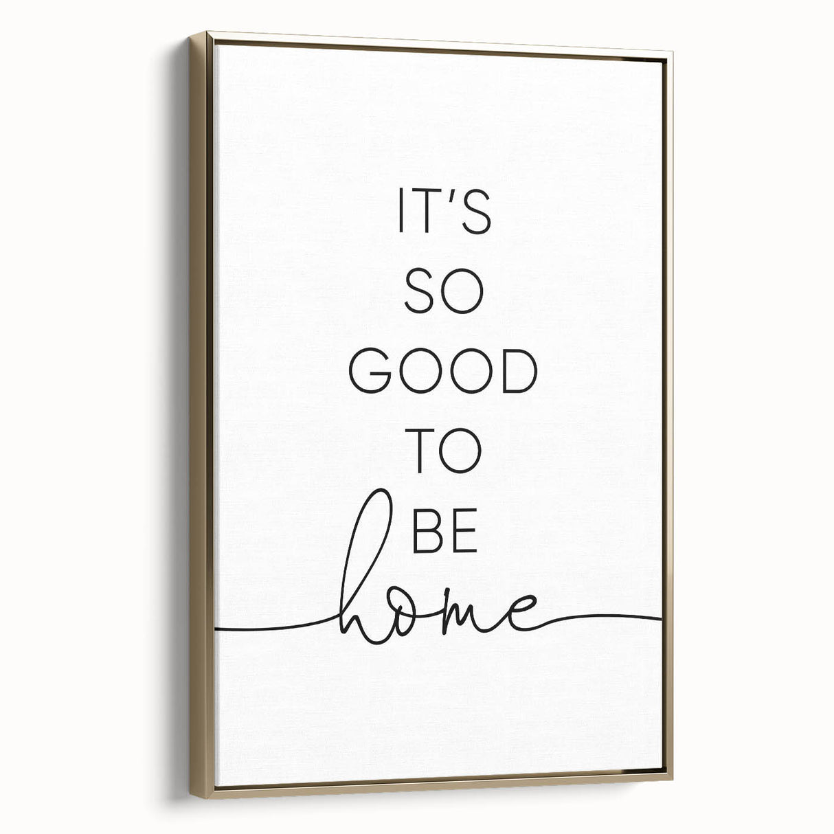 Modern Typography Wall Art - "It's So Good to Be Home" Print