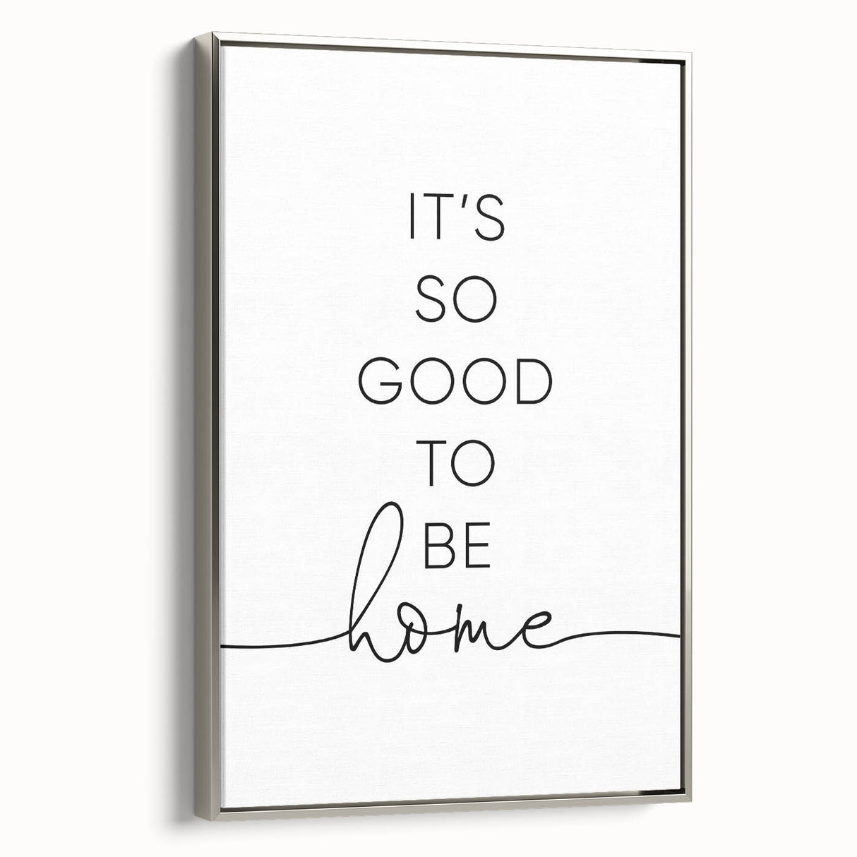 Modern Typography Wall Art - "It's So Good to Be Home" Print