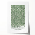 Biblical Typography Wall Art - Ephesians 2:8 Floral Canvas Print