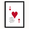 Romantic Typography Art Print - "Play My Ace" Canvas