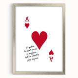 Romantic Typography Art Print - "Play My Ace" Canvas