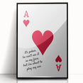Romantic Typography Art Print - "Play My Ace" Canvas