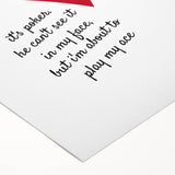 Romantic Typography Art Print - "Play My Ace" Canvas