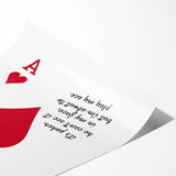 Romantic Typography Art Print - "Play My Ace" Canvas