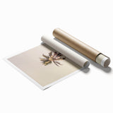 Extra large rolled print featuring a floral design in pastel shades.