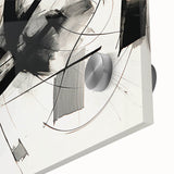 Framed Bedroom Art – Abstract Black & White Expressionist Print