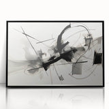 Framed Bedroom Art – Abstract Black & White Expressionist Print