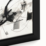 Framed Bedroom Art – Abstract Black & White Expressionist Print