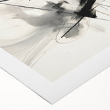 Framed Bedroom Art – Abstract Black & White Expressionist Print