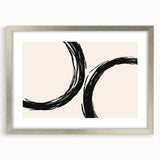Modern Dining Room Art - Minimalist Black Ink Abstract Print