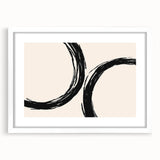 Modern Dining Room Art - Minimalist Black Ink Abstract Print