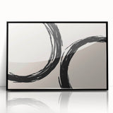 Modern Dining Room Art - Minimalist Black Ink Abstract Print
