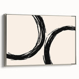 Modern Dining Room Art - Minimalist Black Ink Abstract Print