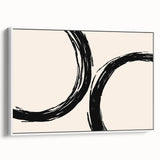Modern Dining Room Art - Minimalist Black Ink Abstract Print
