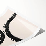 Modern Dining Room Art - Minimalist Black Ink Abstract Print