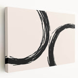 Modern Dining Room Art - Minimalist Black Ink Abstract Print