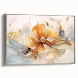 Elegant Floral Abstraction – Modern Living Room Wall Art