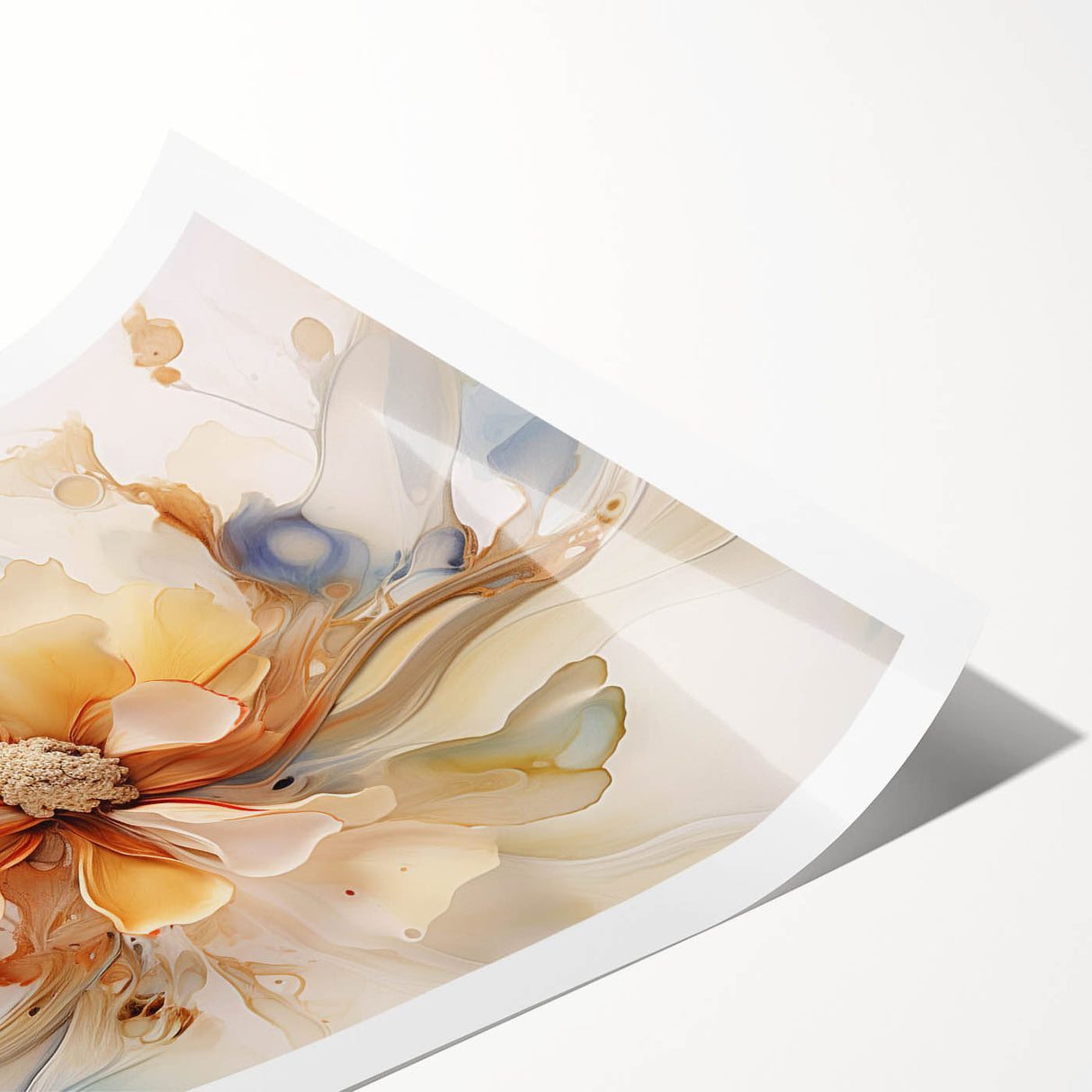 Elegant Floral Abstraction – Modern Living Room Wall Art