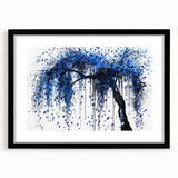 Blue Abstract Office Wall Art – Modern Tree Corporate Decor