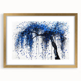 Blue Abstract Office Wall Art – Modern Tree Corporate Decor