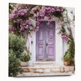 Acrylic print of a Greek architecture door in neutral tones, suitable for bedroom or dining room decor.