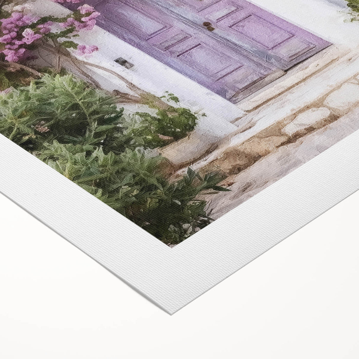 Art deco poster of a Greek door architecture on rolled canvas, suited for dining room or bathroom wall.