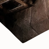 Large art of a black and white Japanese door on stretched canvas, ideal for bedroom wall decor.