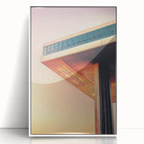 Art deco poster featuring geometric patterns in black and gold on acrylic, ideal for nursery wall art.