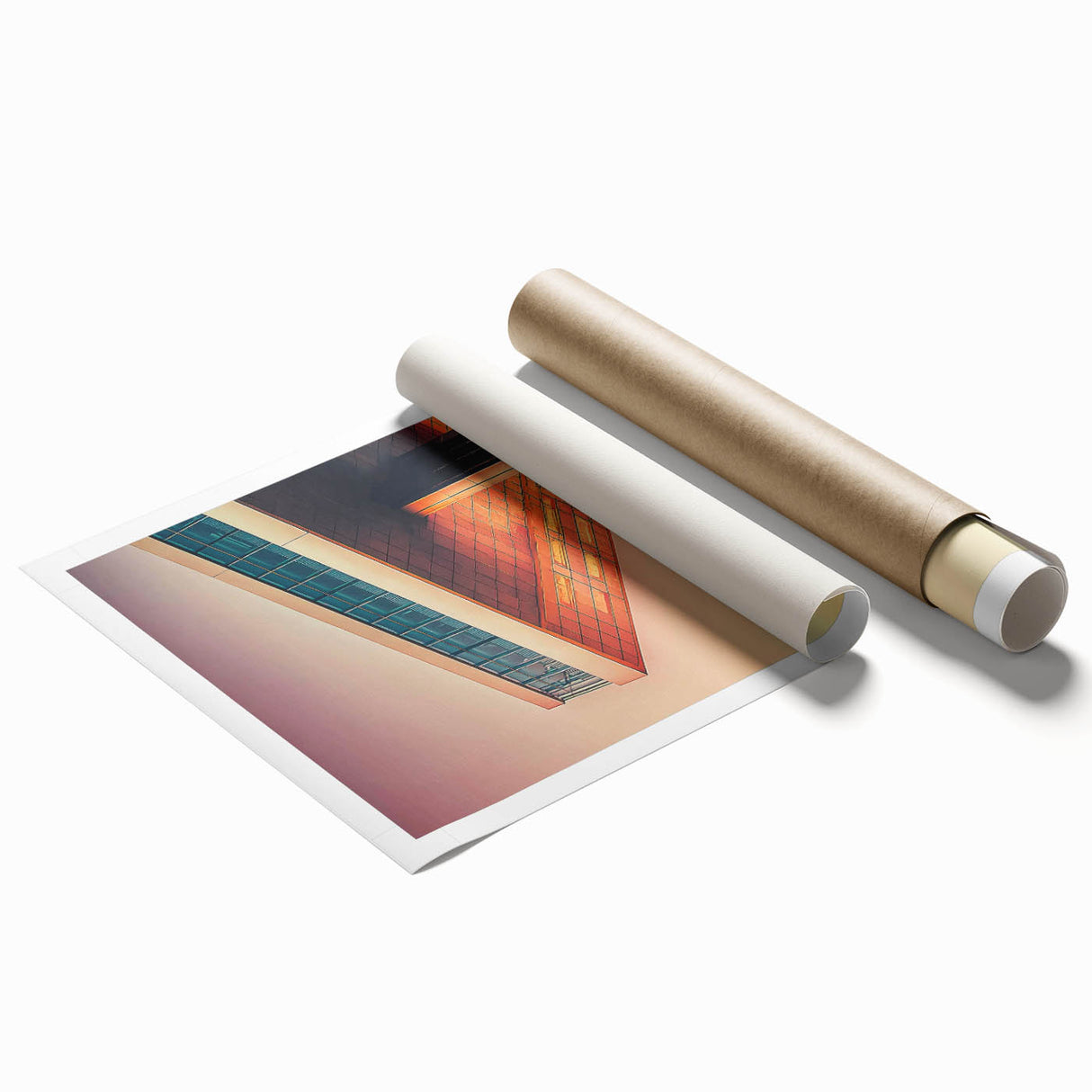 Extra large rolled print featuring detailed floral art in soft pastel shades, suitable as classy bathroom wall art.